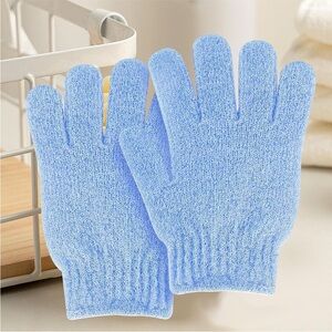 Blue Exfoliating Gloves